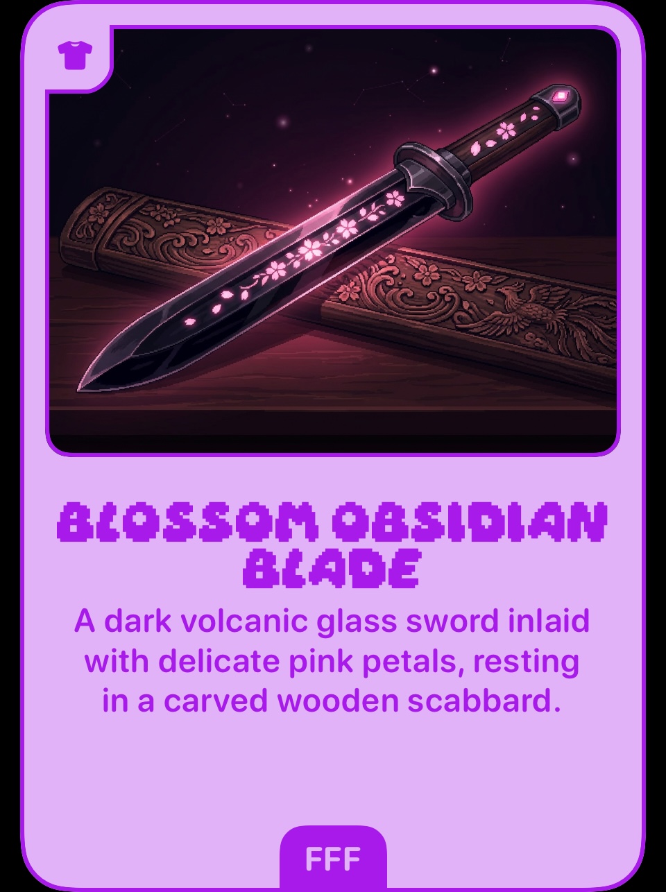 Blossom Obsidian Blade