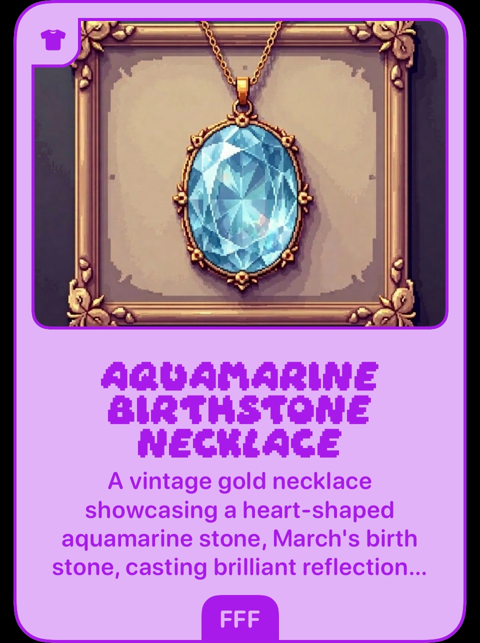 Aquamarine Birthstone Necklace